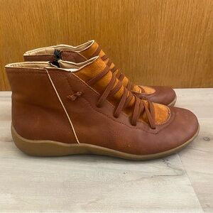 Brown & Tan Sneaker Style Ankle Boots